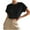 Black-03, variant on Mittory Women's Ruffled Short Sleeve Round Neck Knitted Crop Top Pullovers Sweater Casual Tee Top