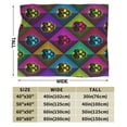 thumbnail image 3 of DouZhe Ultra-Soft Micro Fleece Lightweight Flannel Bed Blanket, Fashion Rock and Roll Pirate Skulls Print Cozy Warm Throw Blankets, 50"x40", 3 of 7