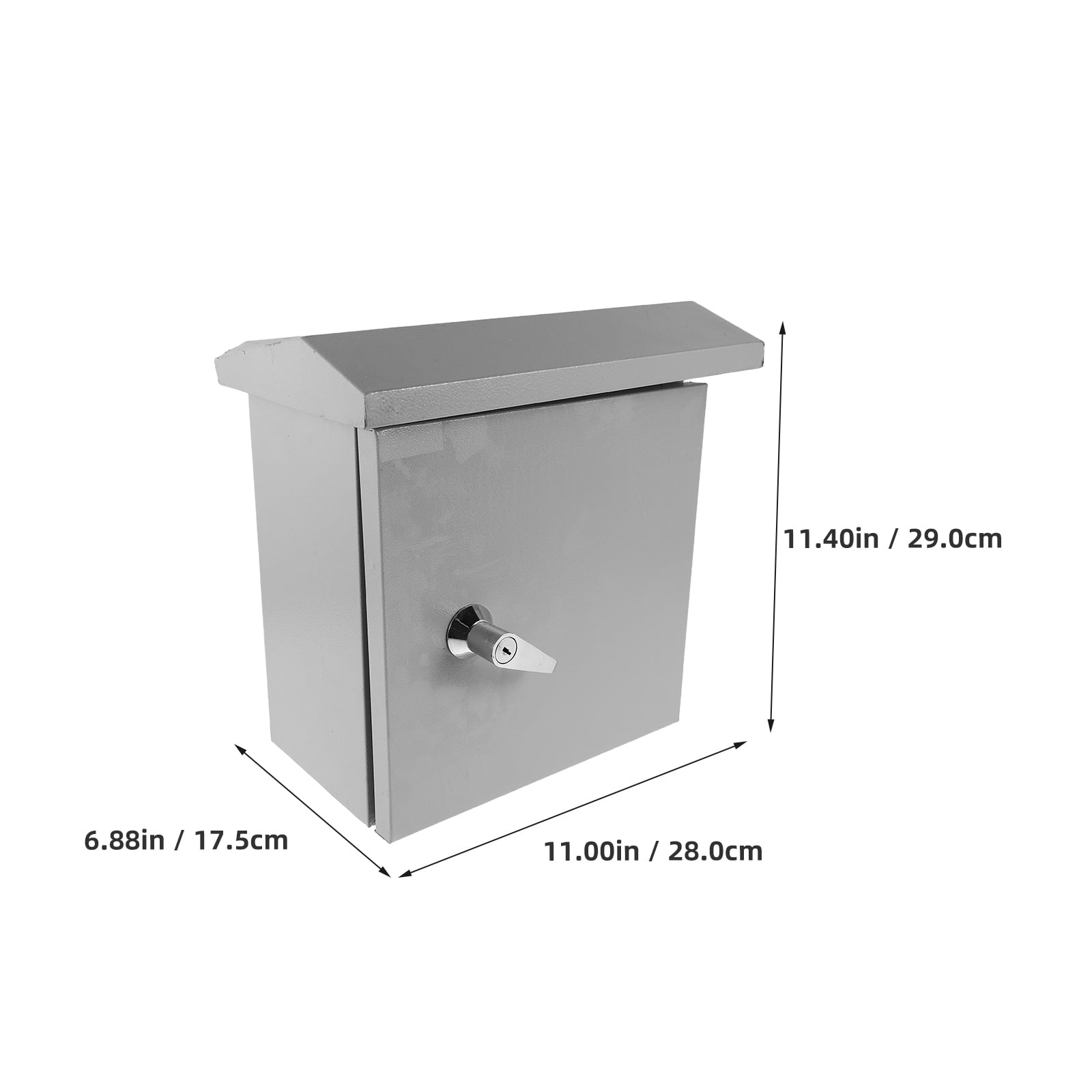 BESTYASH Compact Beige Weatherproof Outdoor Electrical Iron Box Enclosure for Projects and Equipment