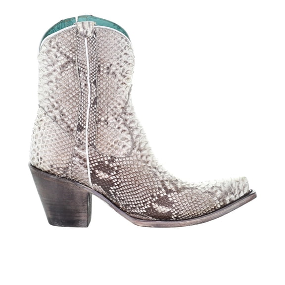 Corral Boots Womens Snakeskin Snip Toe Cowboy Ankle Boots