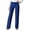 Blue, variant on Women's Dress Pants Button Elastic Waist Slacks Casual Straight Leg Trousers for Business Office Blue S
