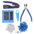 thumbnail image 1 of Kit de herramientas de crimpado RJ45 8P8C, alicates pelacables, herramienta de crimpado multifuncional para conectores modulares Cat5e, Cat6 y Cat6a., 1 of 14