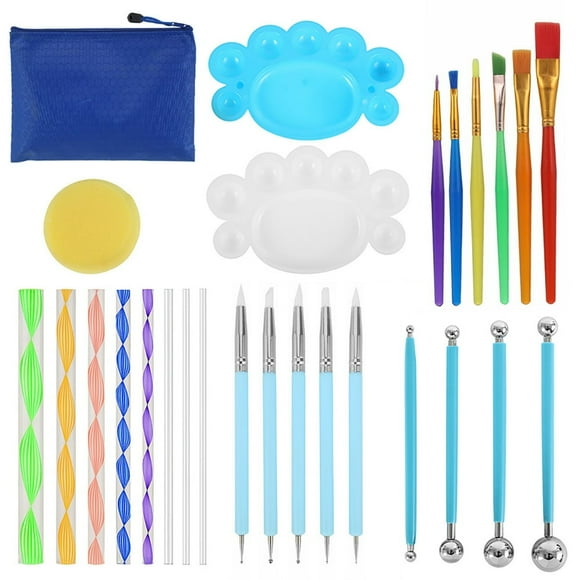 EIGTHTAIL Mandala Dotting Tools Rock Painting Kits Pebble Art Set Drawing Pen Paint Stencil Brush Children‘s Crafts