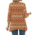 thumbnail image 4 of Fantaslook Plus Size Women Tunic Tops 3/4 Sleeve Dressy Casual Blouses Loose Flowy Floral Shirts, 4 of 8