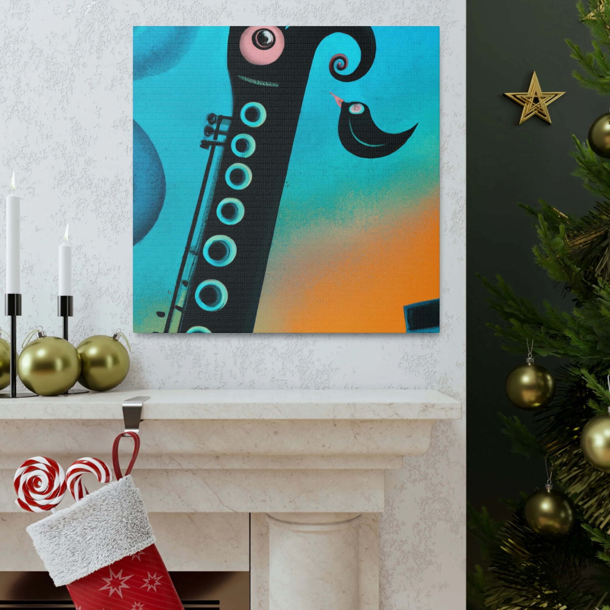 Clarinet's Reflection Dance - Canvas