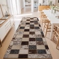 thumbnail image 3 of 2'x6' Rug Runners for Hallways Kitchen, Farmhouse Cow Print Non Slip Entryway Beside Floor Carpet Runner, Country Patchwork Cowhide Fur Plaid Washable Laundry Room Bedroom Throw Rugs Mat, 3 of 8