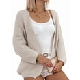 thumbnail image 3 of Women'S Thick Cardigan Sweater Oversized Long Style Trendy Early Autumn Wear Fashionable and Comfortable Khaki L, 3 of 9