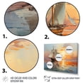 thumbnail image 3 of Designart "Dancing on the Ocean with Sailboats II" Sailing Boat Wall Art Living Room, 3 of 5
