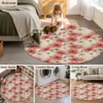 thumbnail image 5 of Round Rug 3.3Ft Washable Non-Slip, Spring Flowers Circle Area Rugs for Living Room Bedroom, Chinese Botanical Pink White Blooms Floral Indoor Floor Mats Carpet Runner for Home Decor Aesthetic, 5 of 8