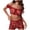 Red, variant on Lindreshi Lingerie Sets for Women 2pc Set Women's Fashion Flower Embroidered Tube Top Pajama Lingerie Set