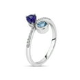 thumbnail image 2 of .7 ct Blue White and Purple Topaz Ring in Sterling Silver, 2 of 4