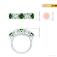thumbnail image 5 of ANGARA Lab Grown 1.65 Ct Half Eternity Emerald & Lab Diamond Wedding Ring for Women in 925 Sterling Silver (Size-5.5mm) | May Birthstone, Anniversary, Jewelry Gift for Women | Lab-Grown Emerald Ring, 5 of 8