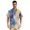 Abstract Indigo Oil Painting, variant on Men's Casual Button Down Shirts Short Sleeve Summer Hawaiian Beach Shirt, Fantasy Space Galaxy