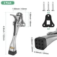 thumbnail image 3 of Uxcell 2-Pack Topes de Puerta, Tope de Puerta de Caída de Aleación de Aluminio de 4 Pulgadas con Altura Ajustable [Tono Plateado], 3 of 7