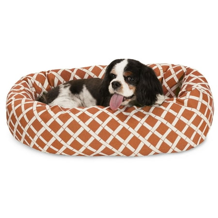 UPC: 0788995540014 | Majestic Pet | Bamboo Sherpa Bagel Pet Bed For Dogs  Burnt Orange  Small