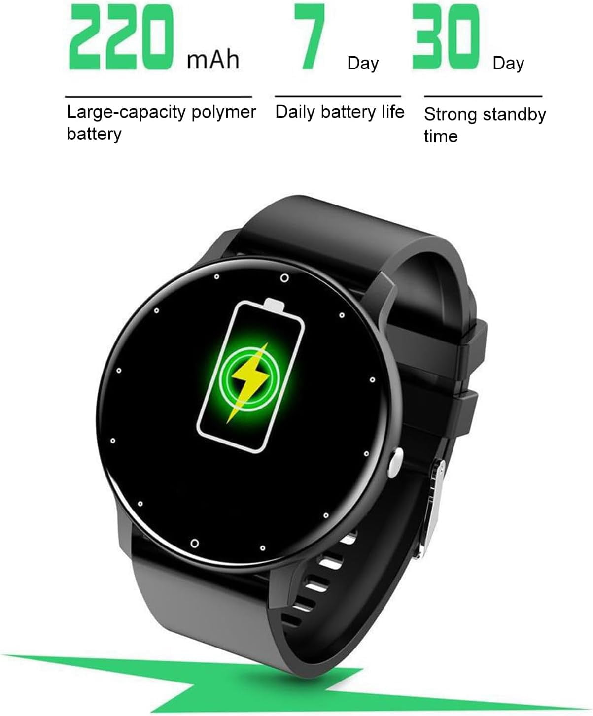 Aptofit Smartwatch - Ultra-Thin Lightweight Body for All-Day Comfort, Waterproof, Scientific Sleep Monitoring, Built-in Weather Forecast, Long-Lasting Battery (Blue)