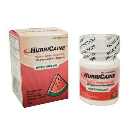 HURRICAINE Tropical Oral Anesthetic GEL - Watermelon, 1 Oz