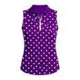 thumbnail image 4 of HOWPAY Womens Sleeveless Tops Loose Fit Graphic Collard Zip up Tank Tops Casual Summer Lightweight Cozy Soft Baggy Y2K Streetwear Purple M, 4 of 4