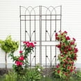 thumbnail image 2 of Hi-GARDEN, 1-YEAR-WARRANTY, 71"(H)*17.7"(W), 2 Pack of Metal Garden Trellis, Rustproof Trellis for Climbing Plants Outdoor Flower Support(Brown), 2 of 6