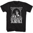 thumbnail image 1 of T-Shirt Noir pour Adulte Scarface World Is Mine Currency 4TG, 1 of 2