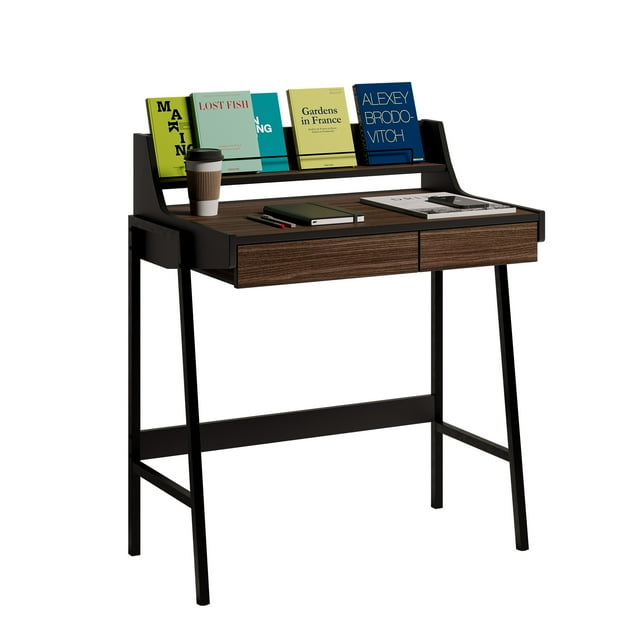 MUBSON Escritorio Minimalista Dagon con Doble Cajon y Organizador