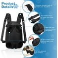thumbnail image 3 of Pet Dog Carrier Backpack Adjustable Dog Front Carrier, Legs Out Easy-Fit Dog Travel Backpack Carrier for Hiking Camping for Small Medium Dogs Cats and Rabbit (Small (Pack of 1), A-Black), 3 of 6