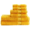 Mainstays 6-Piece Towel Set, Citron Yellow