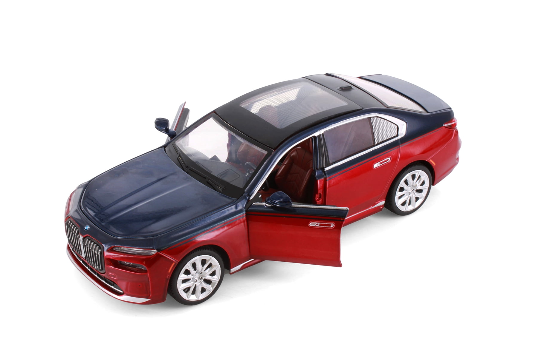 BMW i7 (G70) Limousine, Red/Blue - Showcasts 68288D - 1/24 Scale Diecast Model Car