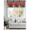thumbnail image 5 of 4th of July Curtain Valances for Windows, Patriotic Red Poppy Flowers American Flag Kitchen Valance Window Treatment, Light Filtering Block Curtains for Bathroom/Bedroom/Living Room 60'' x 18'', 5 of 9