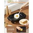 thumbnail image 7 of FOHERE 16" Non-Stick Electric Skillet with Temperature Control, Glass Lid, Rapid Heat up, 1500W, Black, 7 of 7