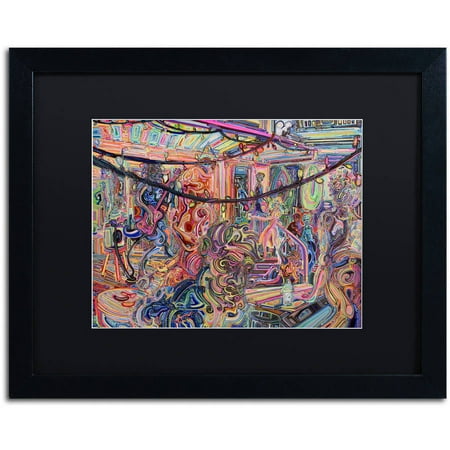 Trademark Fine Art "BBQ" Canvas Art by Josh Byer, Black Matte, Black Frame