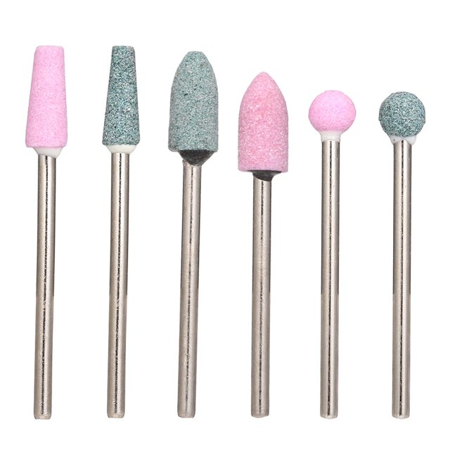 6 piezas Brocas para uñas Limpiador de cutículas Cepillo para taladro para polvo Cabezas de pulid Abanopi Juego de pulido de uñas