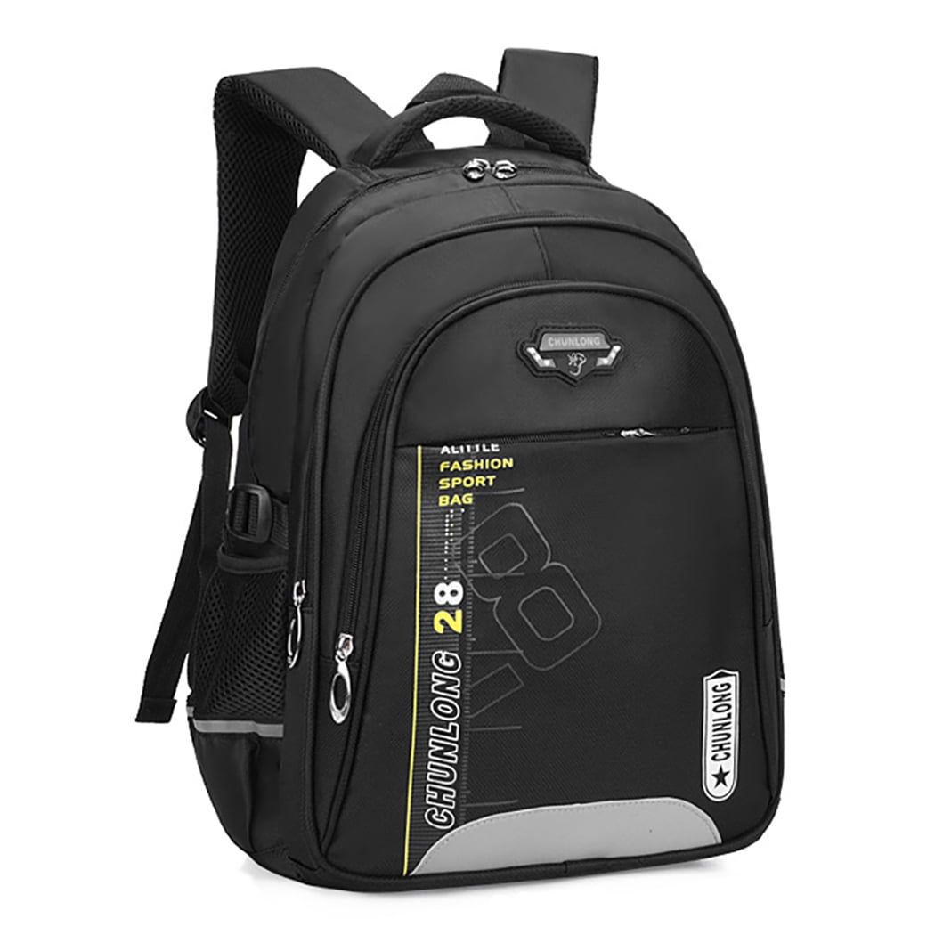 Nobrand Kids Backpack Ergonomic Breathable Big Capacity Student Book Bag School Backpack Black