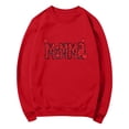 thumbnail image 5 of Sexlip Womens Long Sleeve Sweatshirt Rihanna Letter Print Design Soft Fabric Comfortable Silhouette for Casual Wear Red XXL, 5 of 6