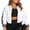 White, variant on Women Letterman Jackets Satin Bomber Jacket Casual Short Biker Jacket Classic Solid Striped Fashion Coat Zip Up Windbreaker Outerwear