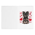thumbnail image 3 of DistinctInk Greeting Card / Note Card - Valentine's Day Affenpinscher - PACK of 1, 3 of 7