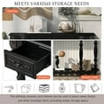 thumbnail image 5 of EUROCO 52'' Console Table Sofa Table for Entryway with 4 Drawers and Storage Shelf for Living Room Hallway Foyer Office,Black, 5 of 8