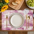 thumbnail image 4 of Pink Ombre Placemats Set of 8, Gradient Abstract Art Vintage Placemats for Dining Table, Place Mats for Kitchen Tabletop, Waterproof Wipeable Dining Table Mats Set, 4 of 9