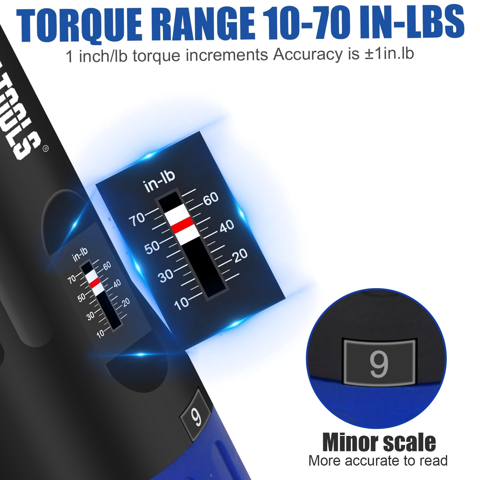BULLTOOLS Torque Screwdriver Wrench Set, 10 to 70 Inch Pounds Torque Wrench Set for Bike Repairing and Mounting