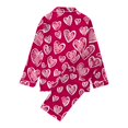 thumbnail image 3 of Valentine's Day Pajamas Sets for Women Cotton Button Down Pj Set Cute Heart Print Nightwear Soft Pj Lounge Sets, 3 of 3