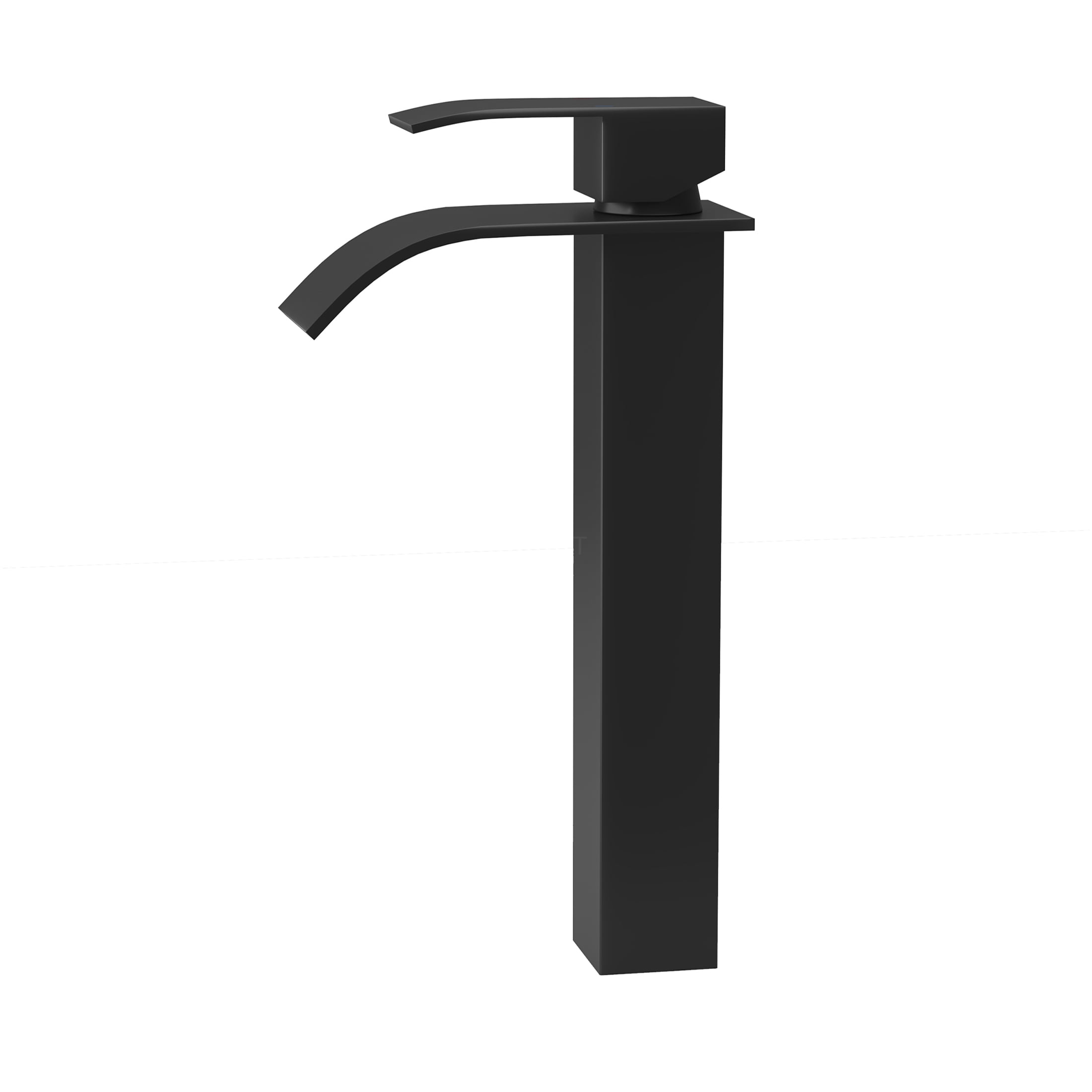 JERFIT 6 inch Modern Single Handle Bathroom Sink Faucet, Matte Black Vessel Vanity Lavatory Tap with CUPC Certification