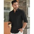 thumbnail image 3 of COOFANDY Men's Long Sleeve Dress Shirt Casual Button Down Shirts Wrinkle Free Untucked Shirt, 3 of 6
