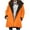 Orange, variant on Plus Size Zip Up Hoodies for Womens Pullover Fashion Winter Warm And Fleece Heavy Printed Hooded Jacket With Zipper Double Pockets