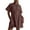 Coffee, variant on hotojiny Dresses for Women Summer Lightweight Zip up Collared Workout Tunic Mini Dress Solid Flowy A-Line T Shirt Dresses