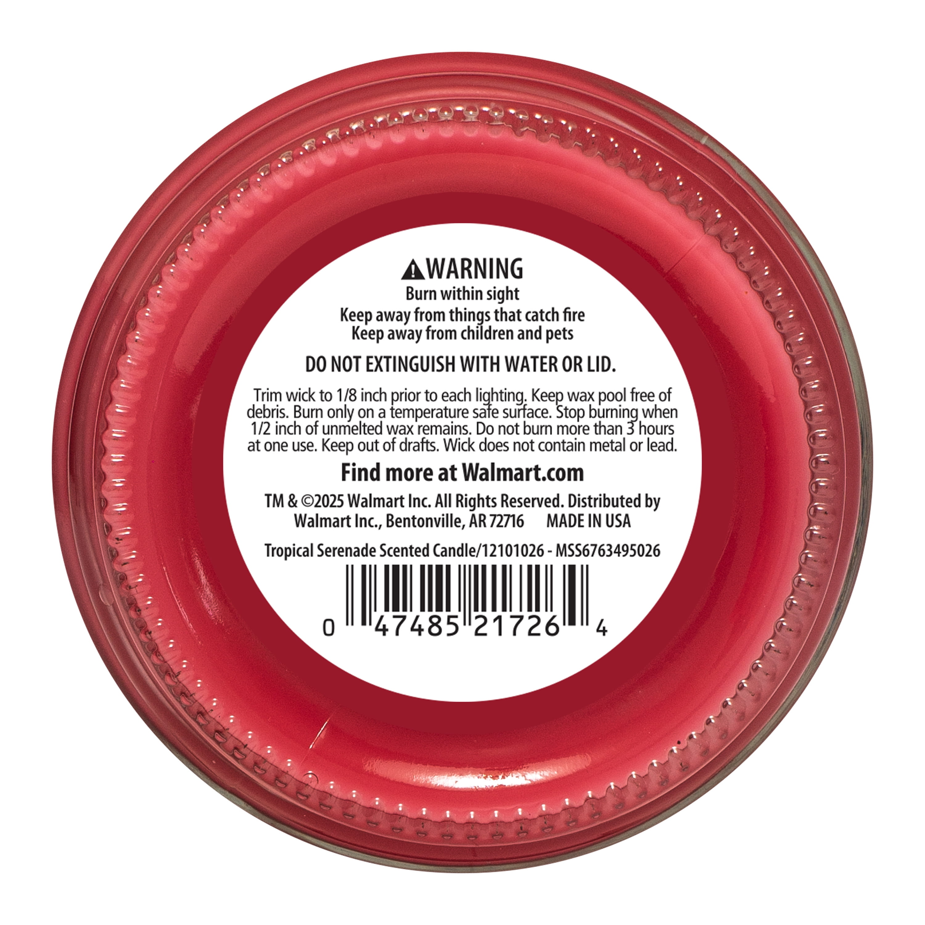 Mainstays Tropical Serenade Scented 1-Wick Glass Jar Candle, 20 oz