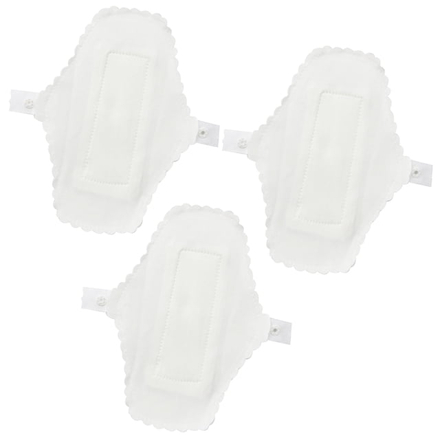 COOPHYA 3 Pcs Serviettes Hygiéniques Réutilisables en Coton Imperméables pour Femmes Voyage