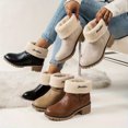thumbnail image 5 of SACFOF Winter Snow Boots for Women Mid Heel Ankle Booties Faux Suede Fur Lined Slip-on Shoes, 5 of 5