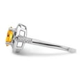 thumbnail image 3 of Sterling Silver Rhodium-plated Diam. & Citrine Ring QBR10NOV, 3 of 5