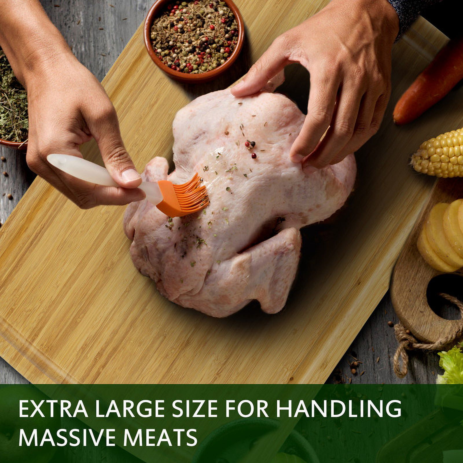 Bamboo Cutting Board 30" x 20", Noodle Board Stove Cover, Extra Large Cutting Board for Kitchen