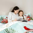 thumbnail image 4 of Feelyou Christmas Truck Bedding Comforter Set 7pcs, Kawaii Snowman Birds King Bedding Sets, Xmas Tree Gifts Reversible Bed Sheets, Microfiber Bedroom Decor, 4 of 7